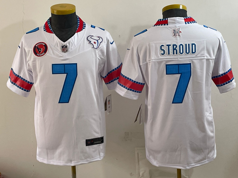 Youth Houston Texans #7 Stroud white 2026 Nike NFL Jersey 0924001->youth nfl jersey->Youth Jersey